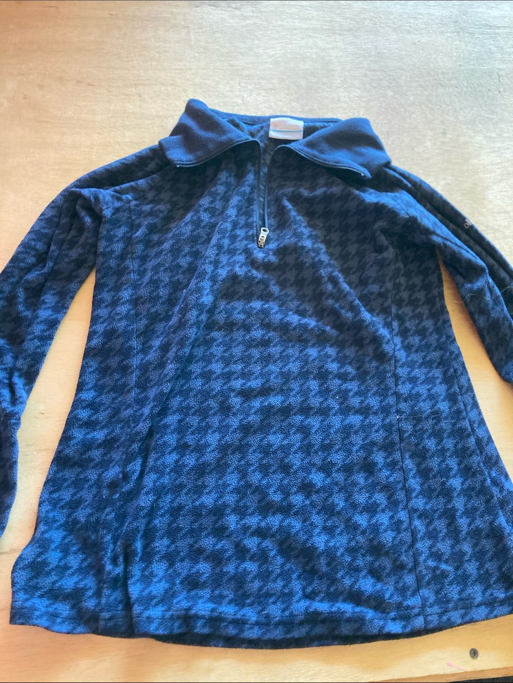Columbia Women's Navy Houndstooth Quarter-Zip Pullover